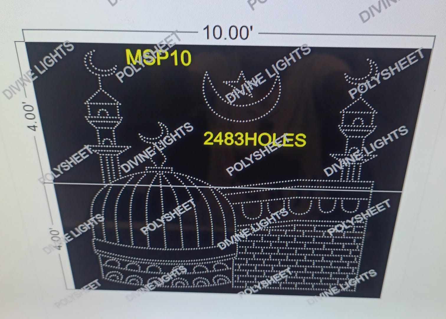 MSP10 MUSLIM PART 8X10 FEET 2483 HOLES (2 PART)