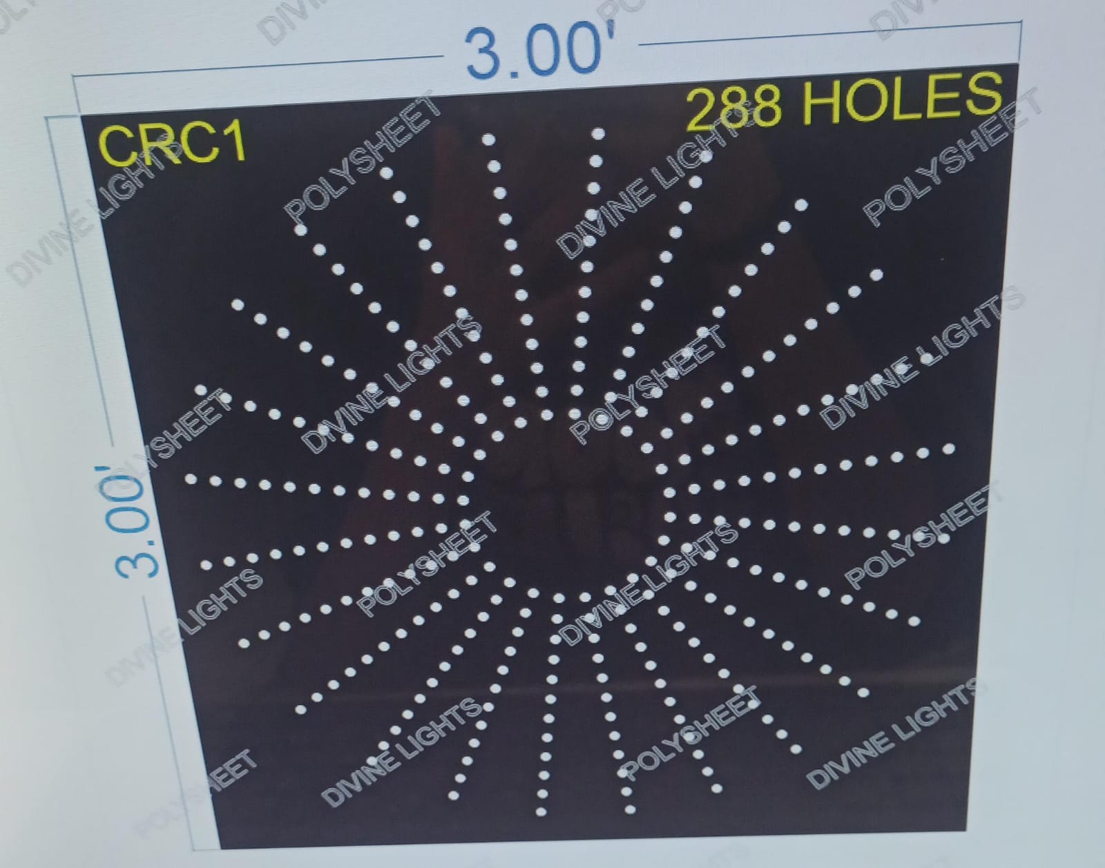 CRC1 CIRCLE 3X3 FEET 288 HOLES