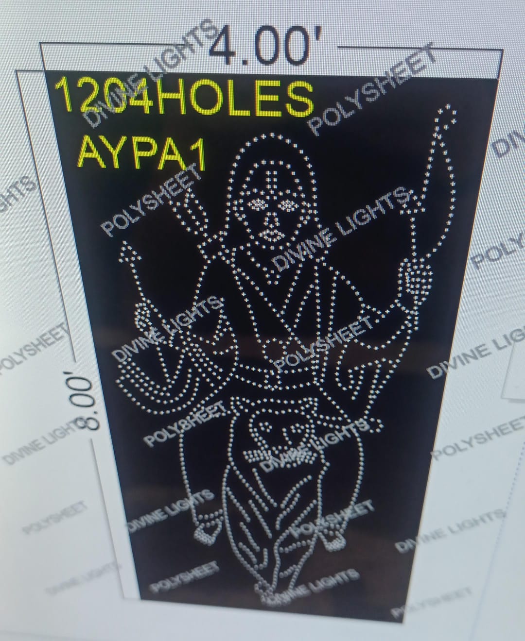 AYPA1  AYPPA 8X4 FEET 1204 HOLES