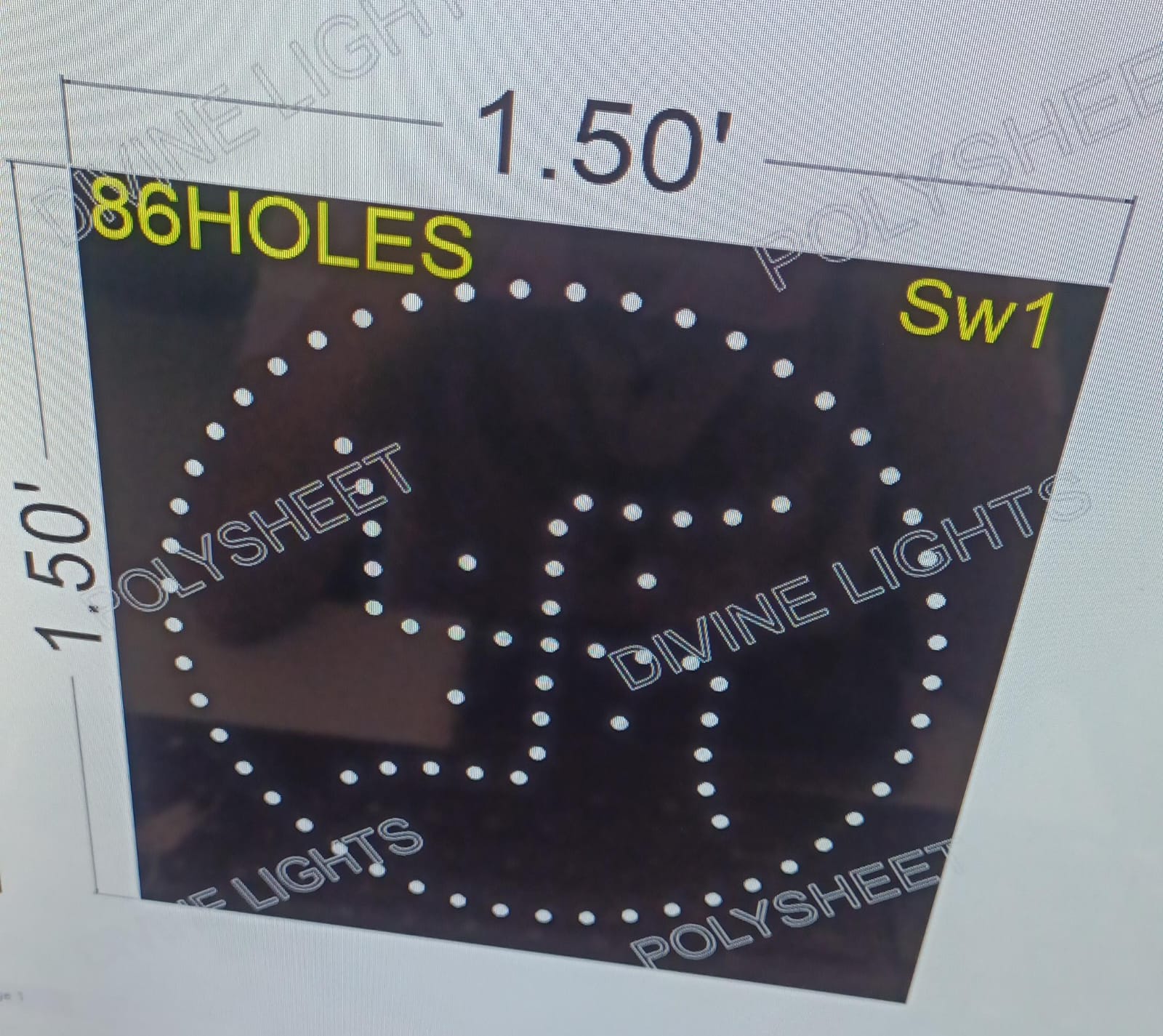 SW1 SWASTIK 1.5X1.5 FEET 86 HOLES
