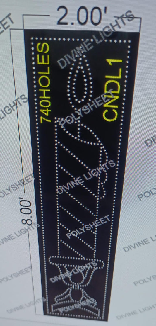 CNDL1 CANDLE 8X2 FEET 740 HOLES