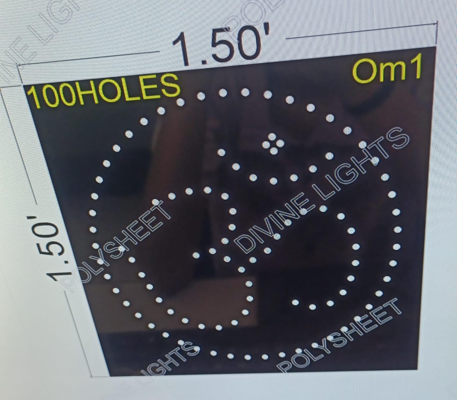 OM1 OM 1.5X1.5 FEET 100 HOLES