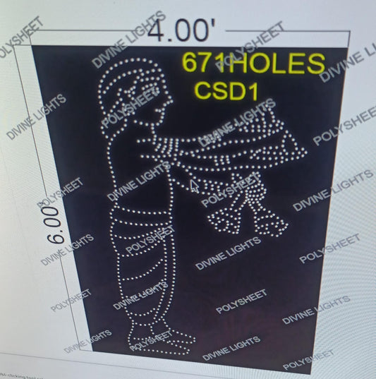 CSD1 CUSTOM DESIGN 6X4 FEET 671 HOLES