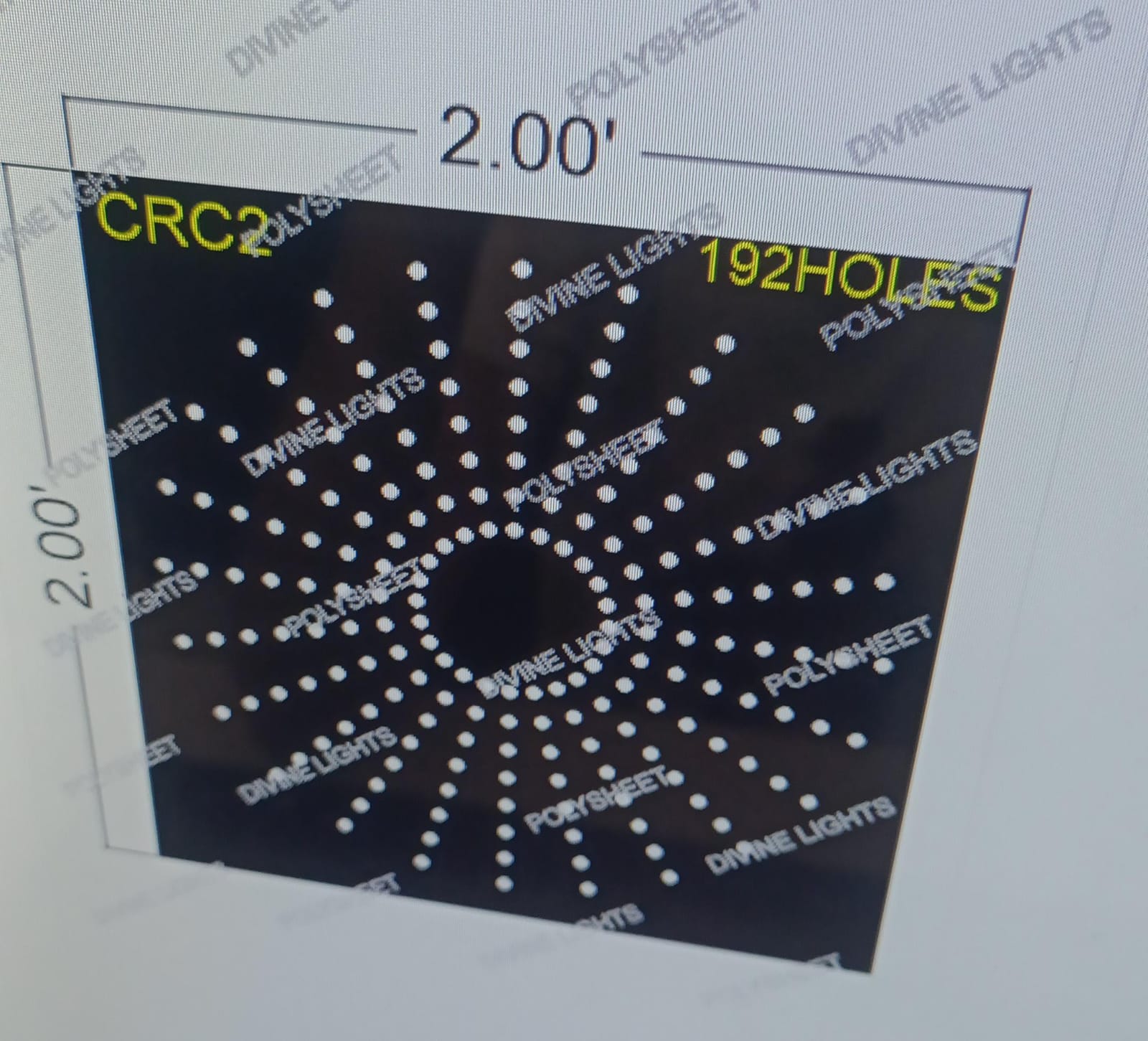 CRC2 CIRCLE 2X2 FEET 192 HOLES