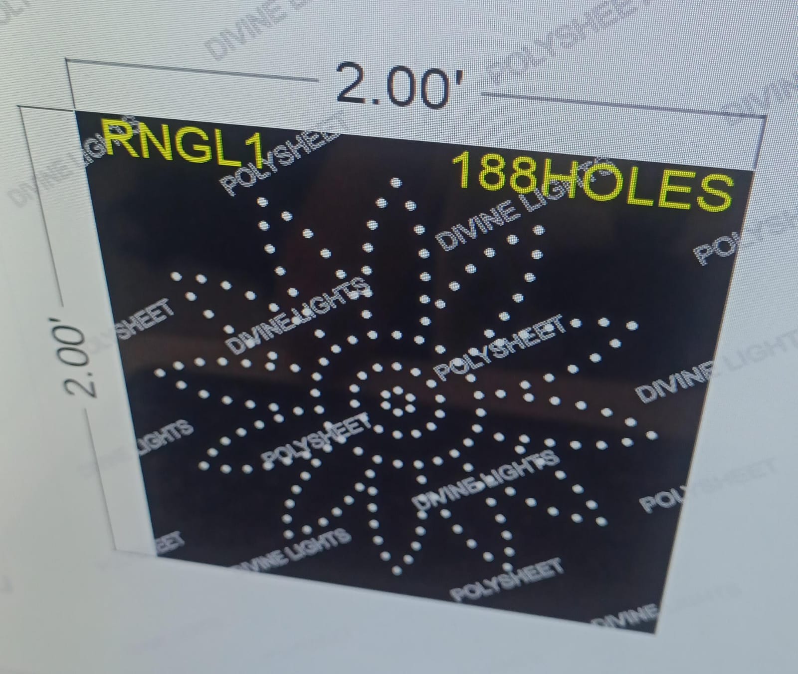 RNGL1 RANGOLI 2X2 FEET 188 HOLES