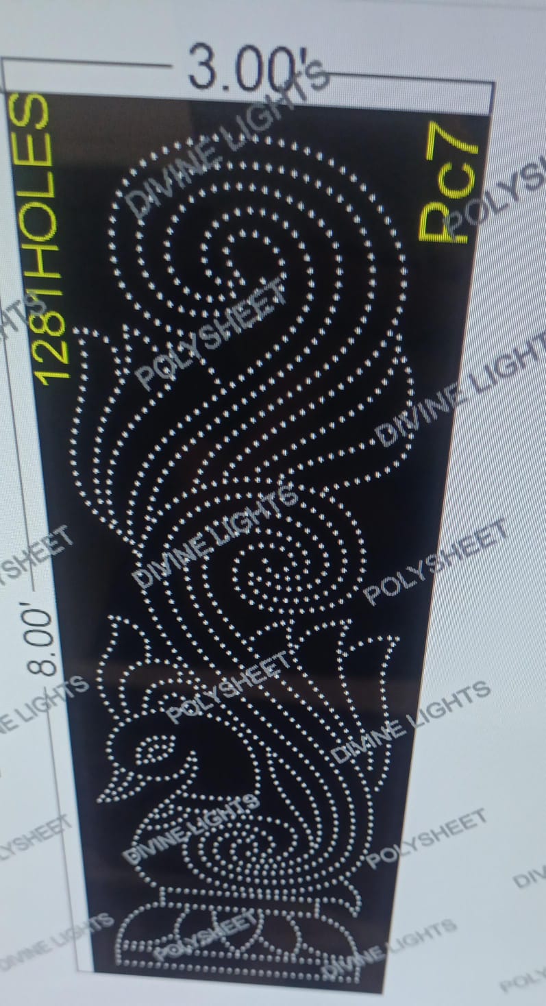 PC7 PEACOCK 8X3 FEET 1281 HOLES