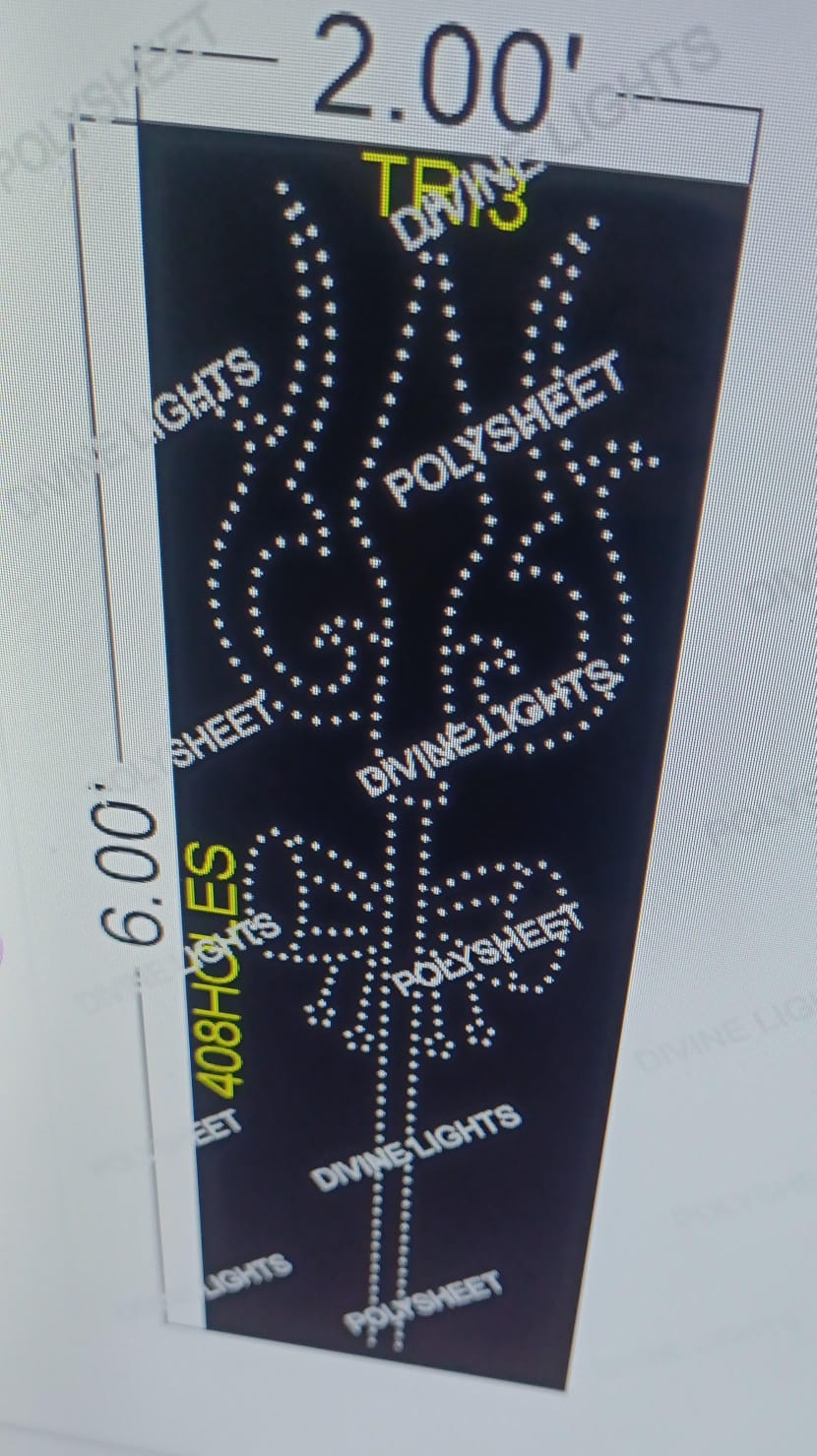 TRI3 TRISHUL 6X2 FEET 408 HOLES
