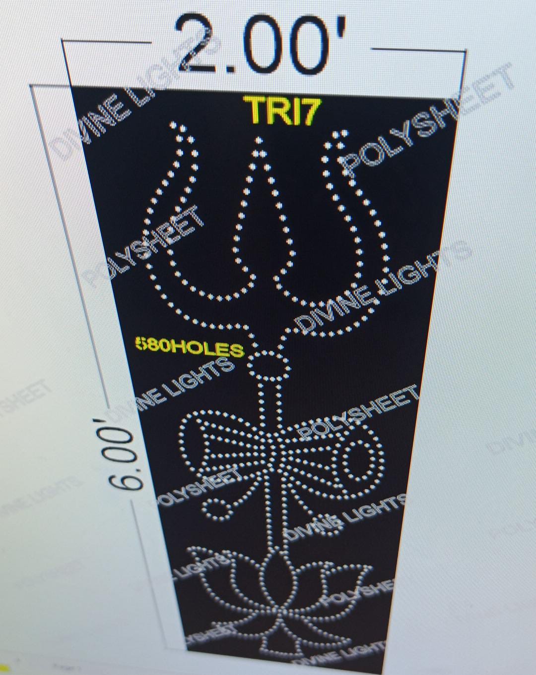 TRI7 TRISHUL 6X2 FEET 580 HOLES