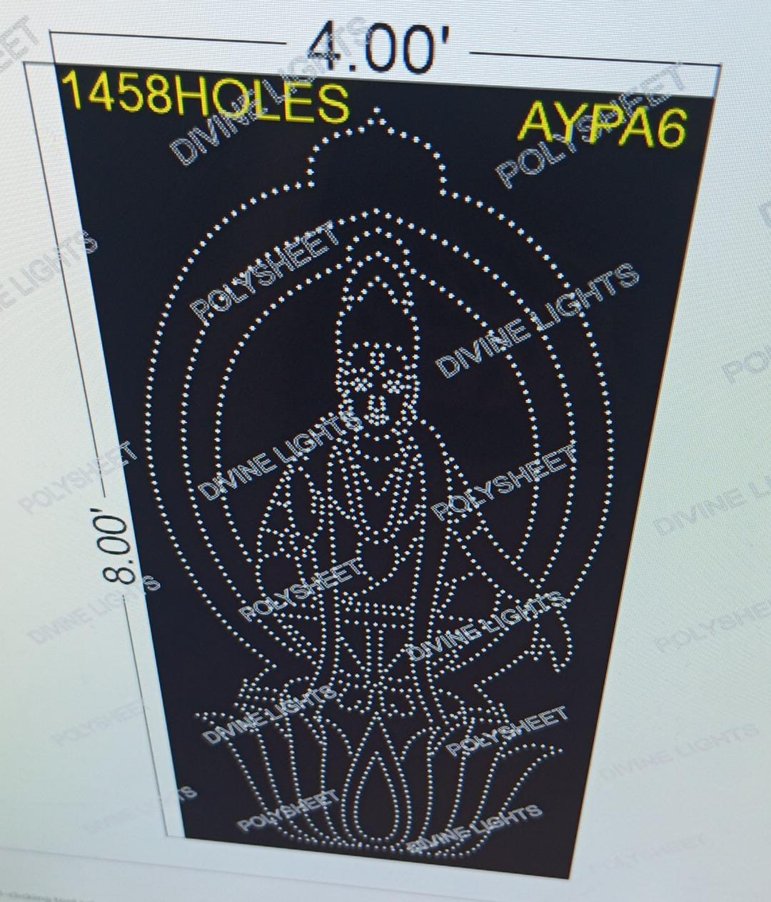 AYPA6 AYPPA 8X4 FEET 1458 HOLES