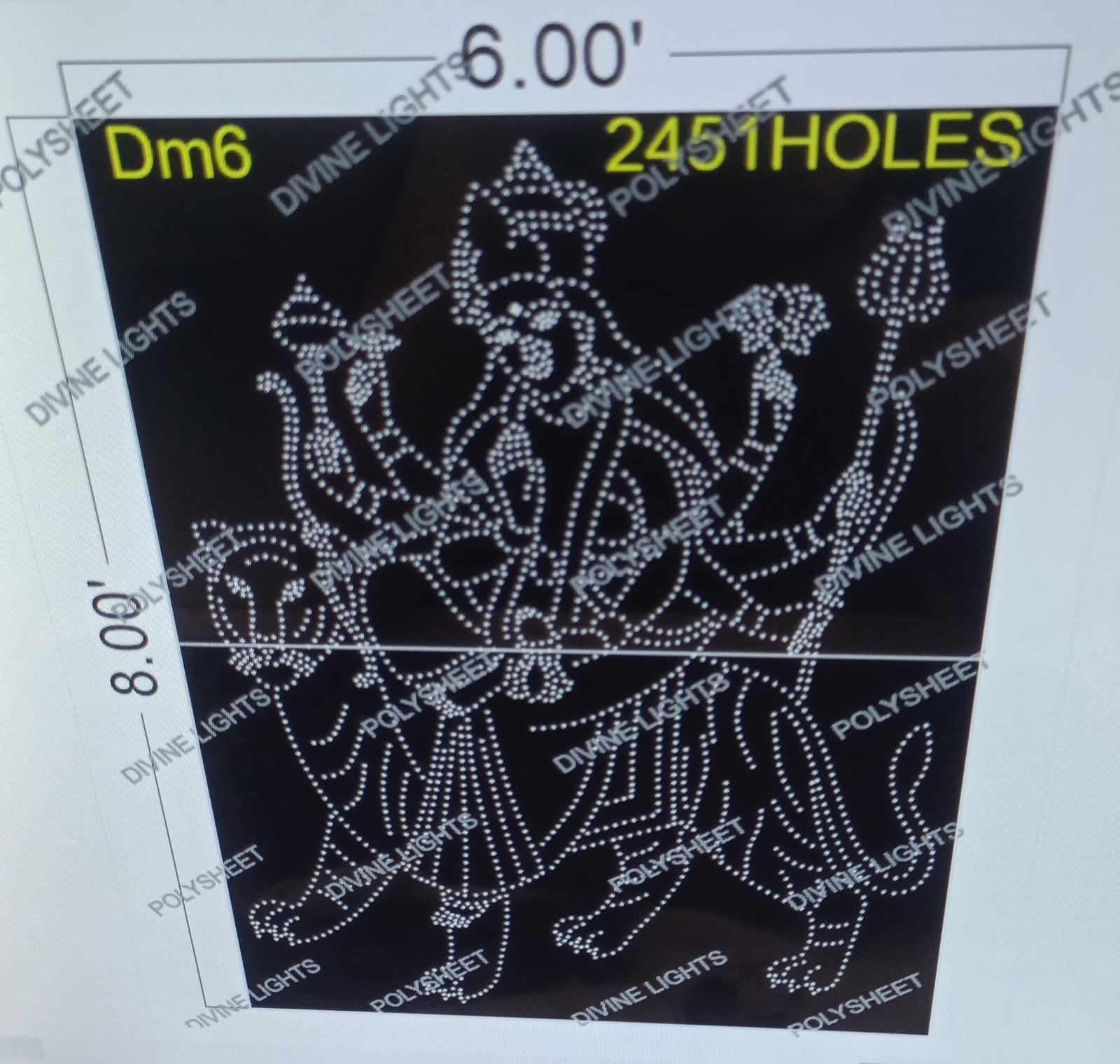 DM6 DEVI MATA 8X6 FEET 2451 HOLES (2 PART)
