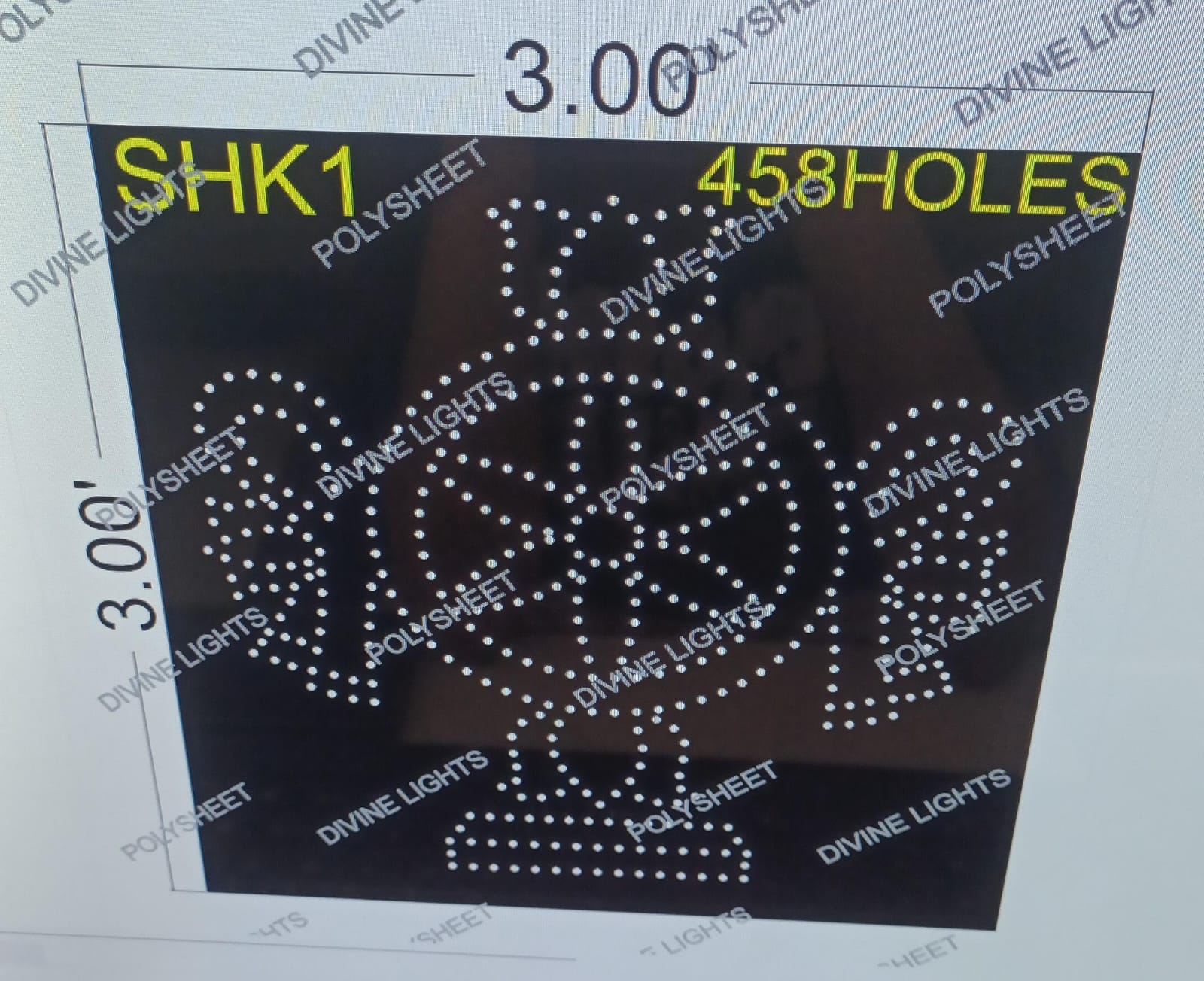 SHK1 SANKHU 3X3 FEET 458 HOLES