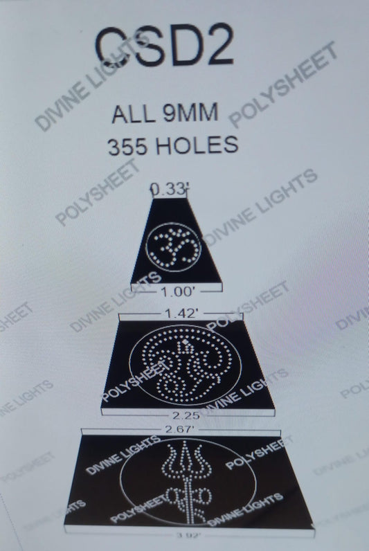CSD2 CUSTOM DESIGN 4X4.5 FEET 355 HOLES