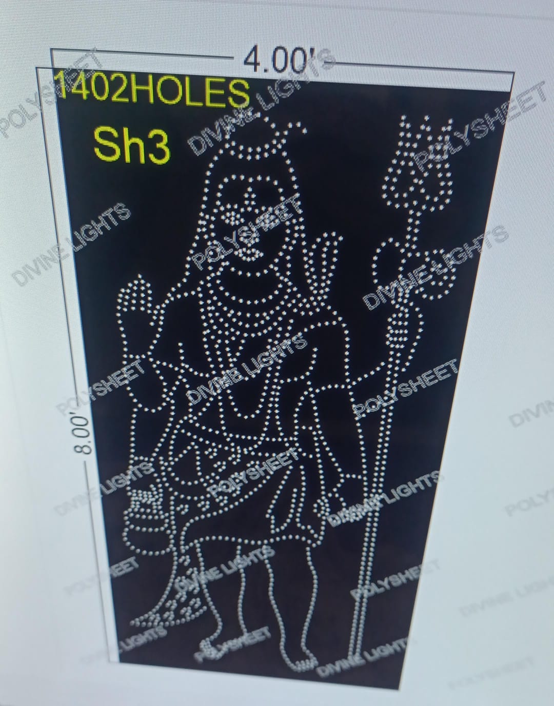 SH3 SHIV JI 8X4 FEET 1402 HOLES