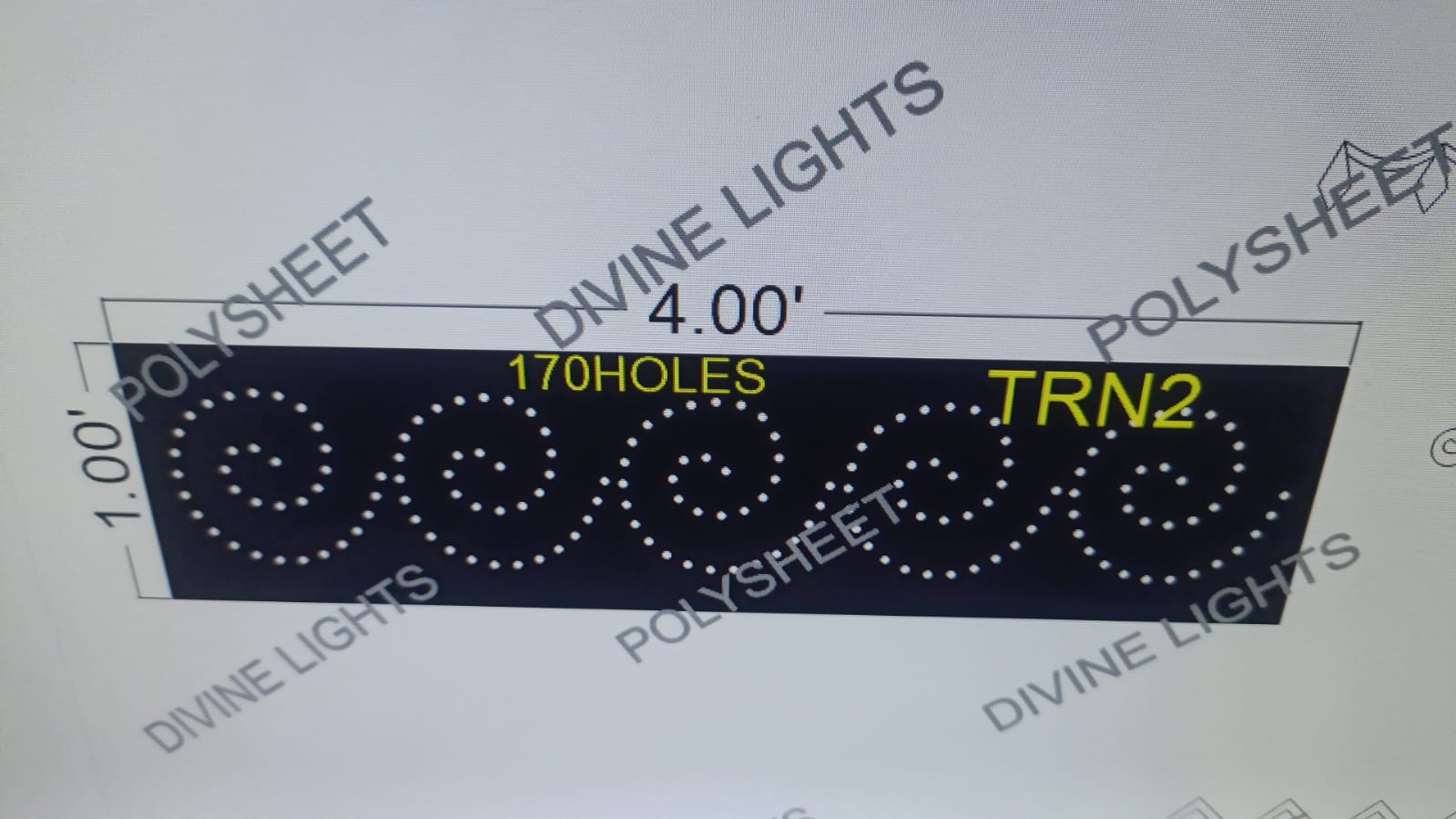 TRN2 TORAN 1X4 FEET 170 HOLES