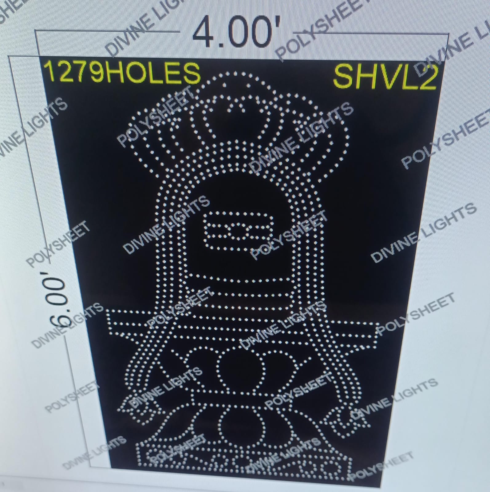 SHVL2 SHIVLING 6X4 FEET 1279 HOLES