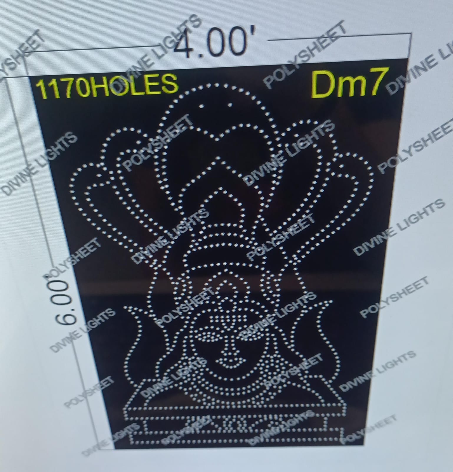 DM7 DEVI MATA 6X4 FEET 1170 HOLES