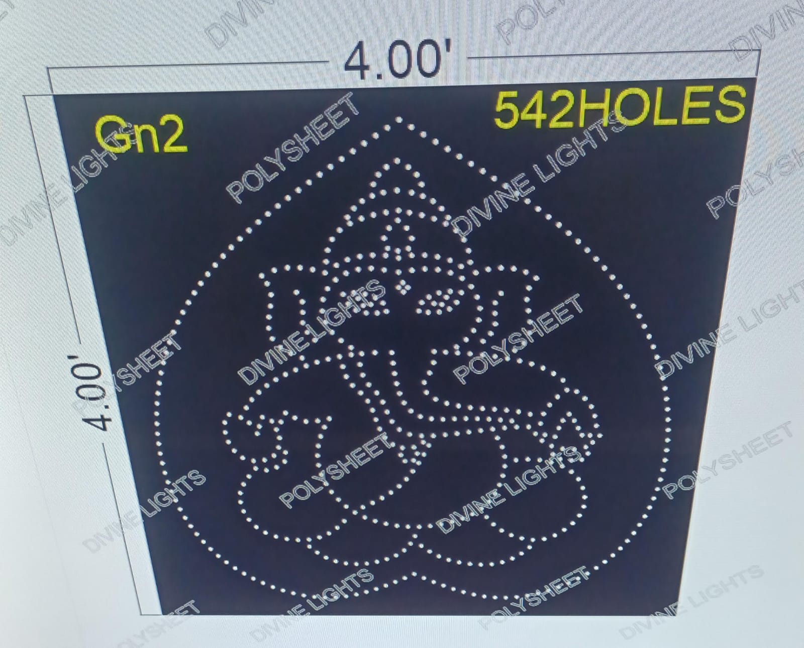 GN2 GANESHJI 4X4 FEET 542 HOLES