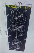 TRI2 TRISHUL 8X3 FEET 634 HOLES