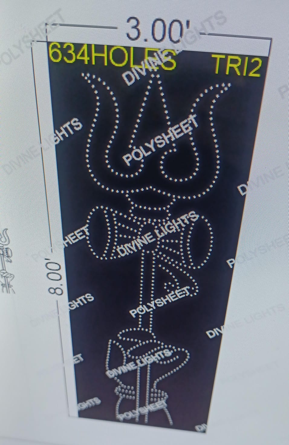 TRI2 TRISHUL 8X3 FEET 634 HOLES