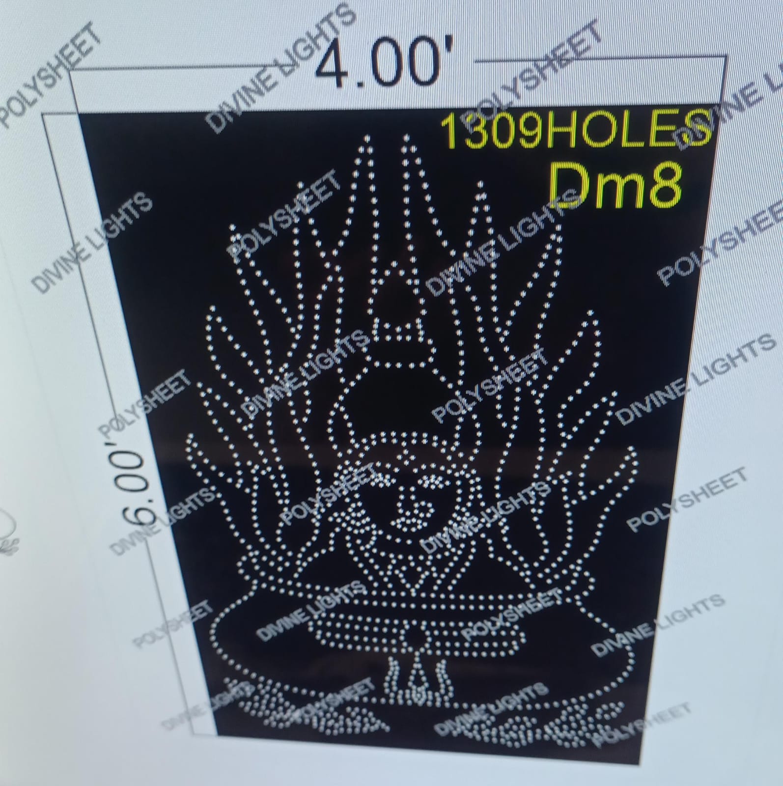 DM8 DEVI MATA 6X4 FEET 1309 HOLES