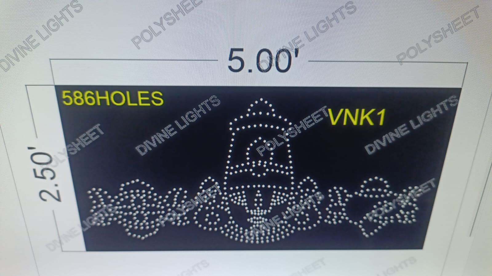 VNK1 VENKTESWARA 2.5X5 FEET 586 HOLES