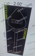 MRGNVL2 MURGAN VELL 6X2 FEET 246 HOLES