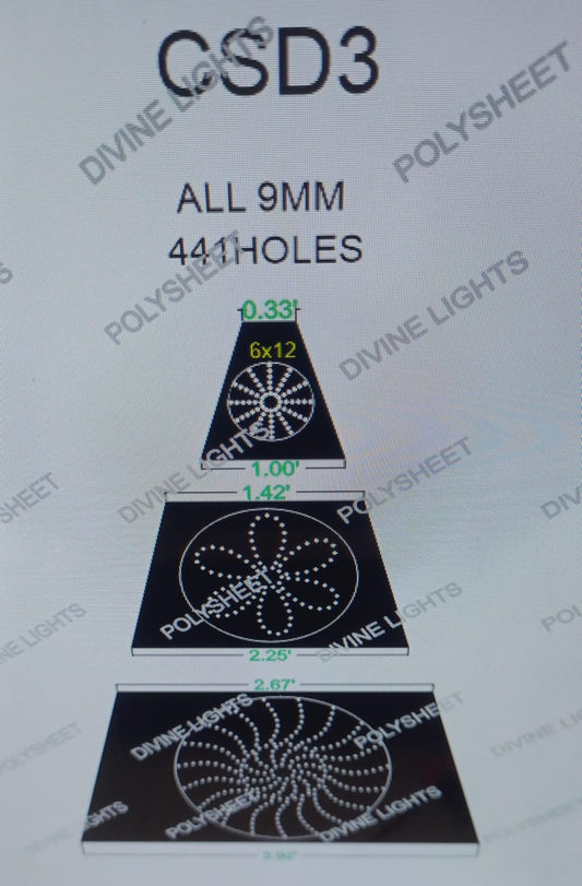 CSD3 CUSTOM DESIGN 4X4.5 FEET 441 HOLES