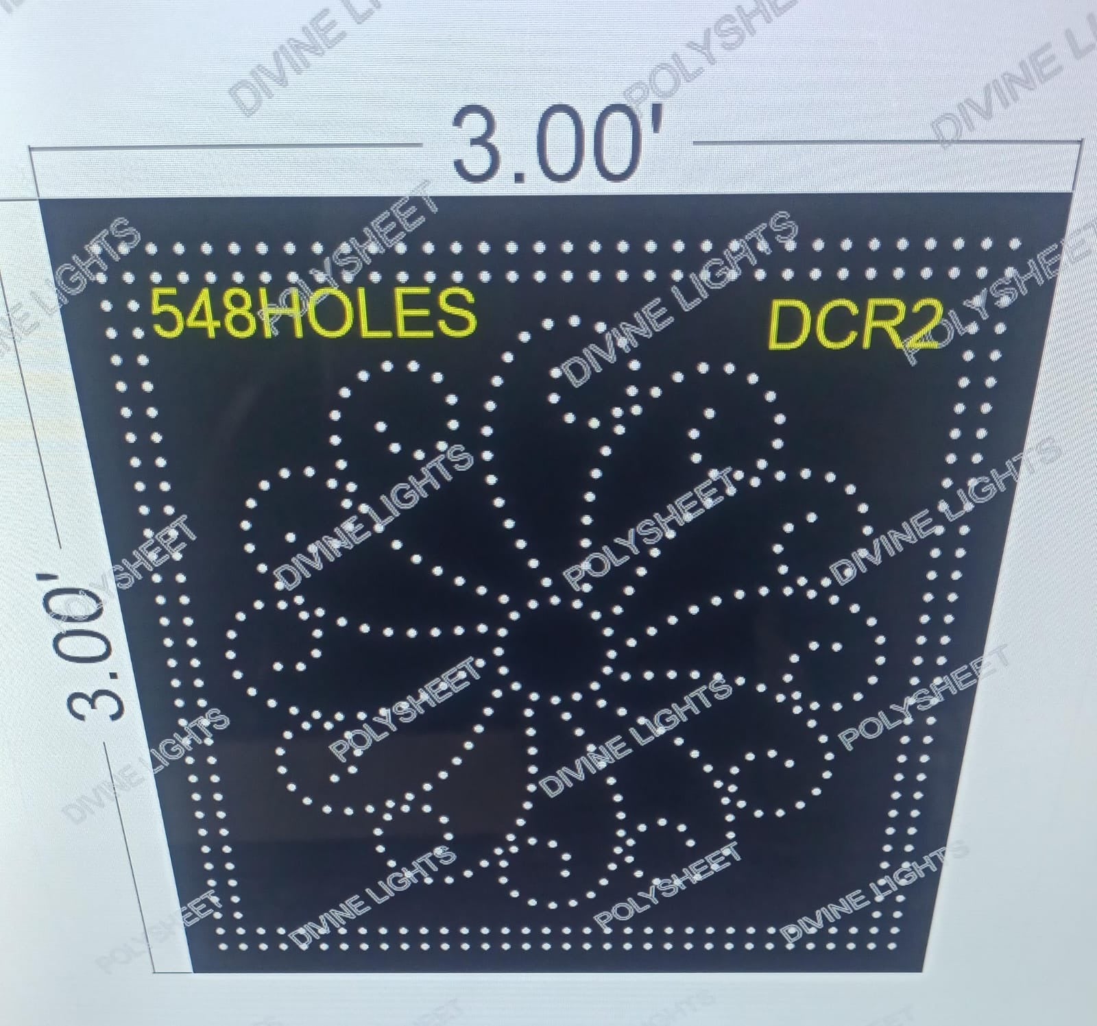 DCR2 DESIGNER CIRCLE 3X3 FEET 548 HOLES
