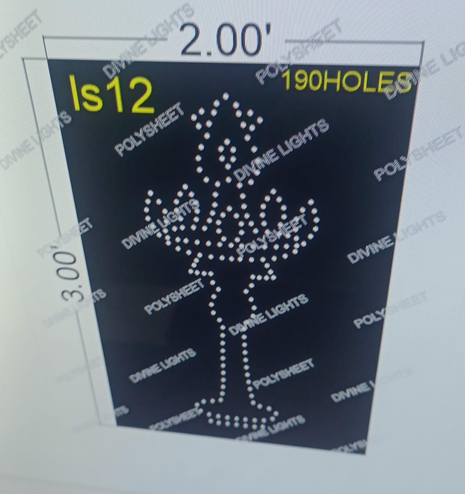 LS12 LAMP STAND 3X2 FEET 190 HOLES