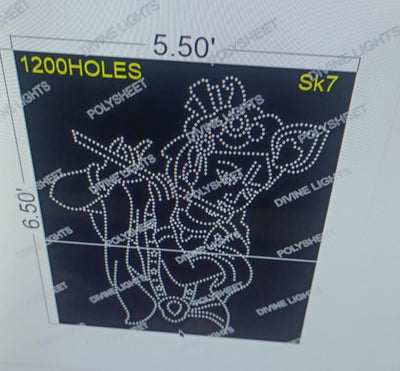 SK7 SHREE KRISHNA 6.5X5.5 FEET 1200 HOLES (2 PART )