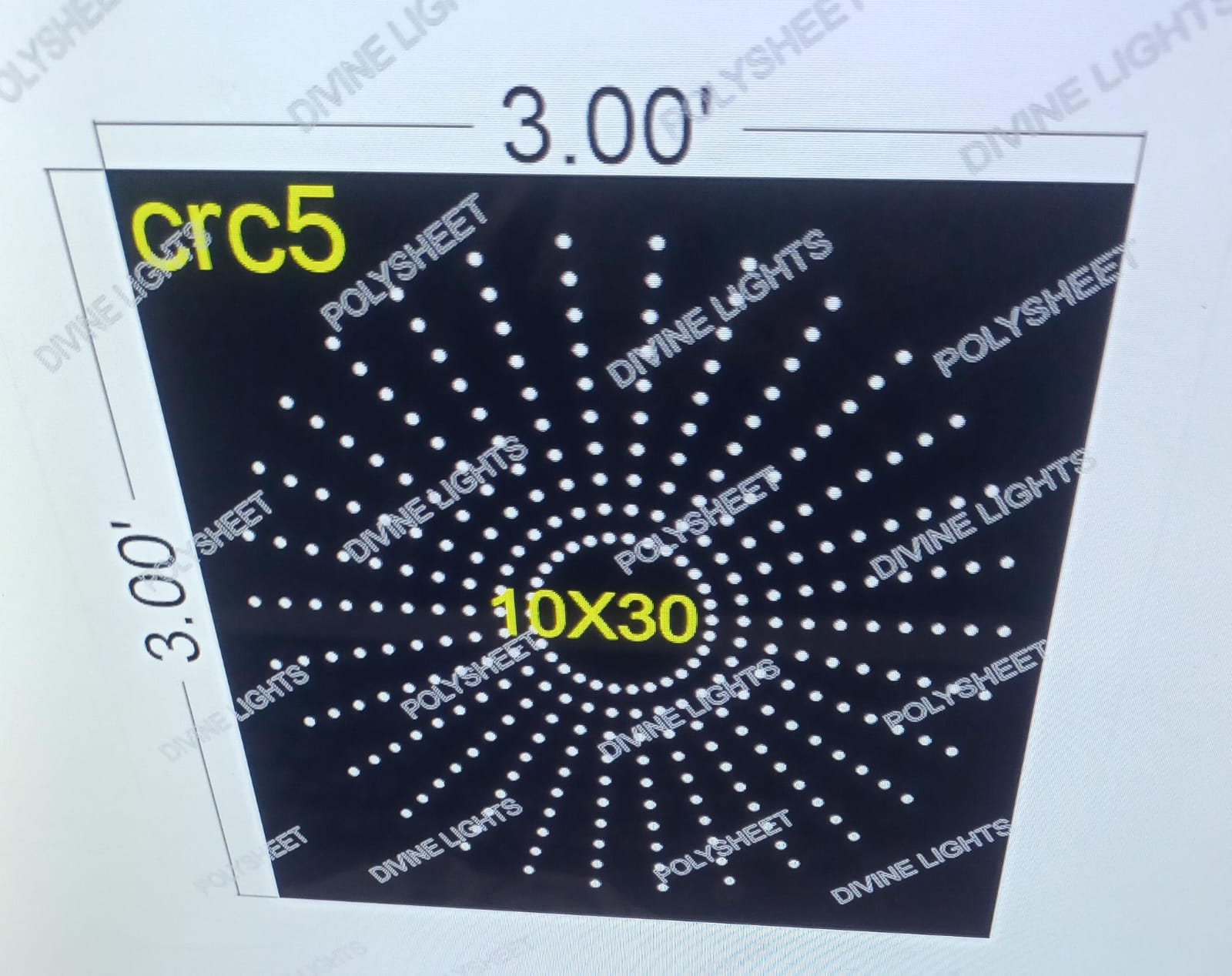 CRC5 CIRCLE 3X3 FEET 300 HOLES