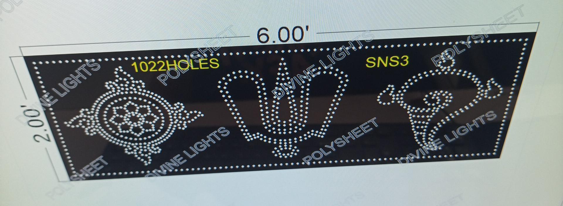 SNS3 SNS 2X6 FEET 1022 HOLES