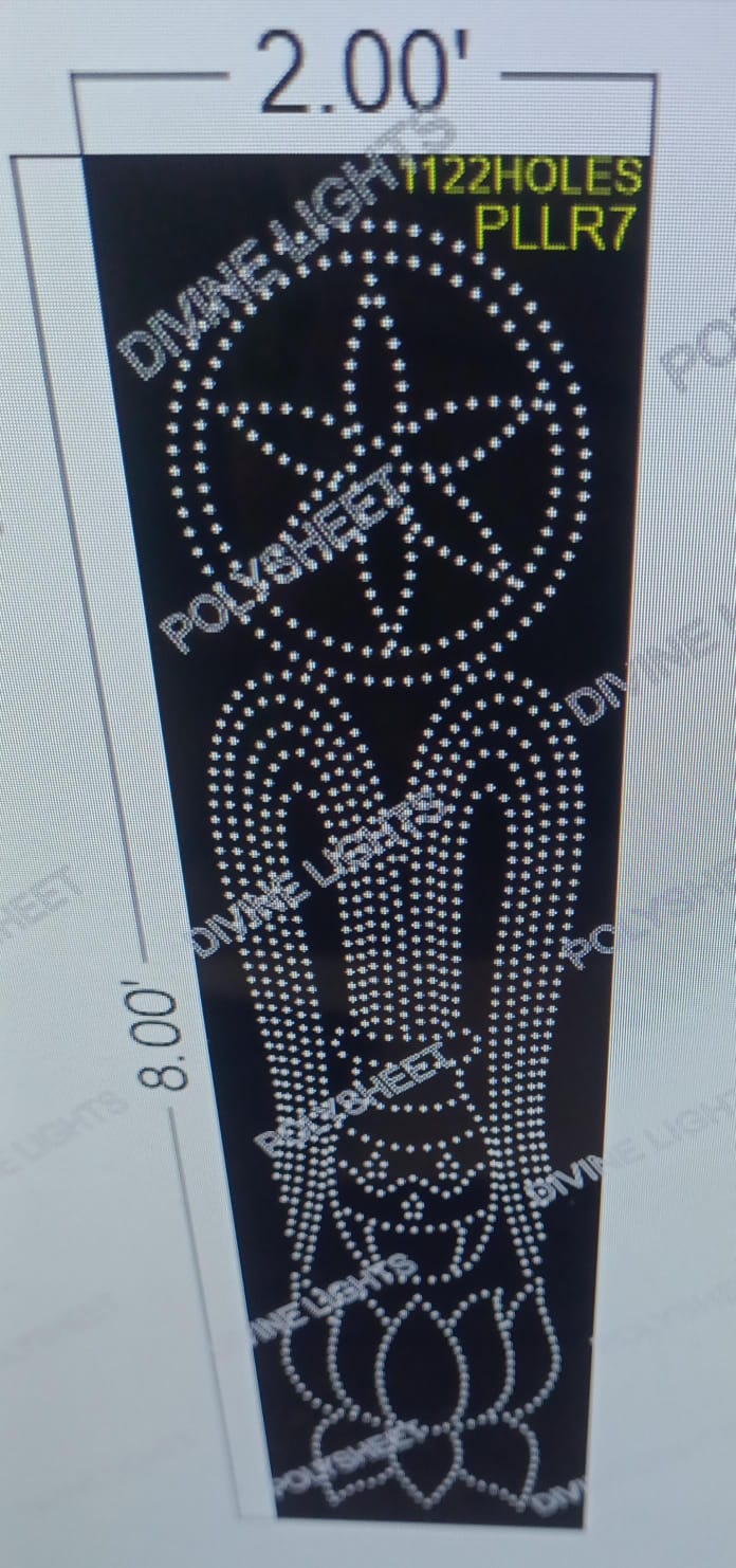 PLLR7 PILLAR 8X2 FEET 1122 HOLES