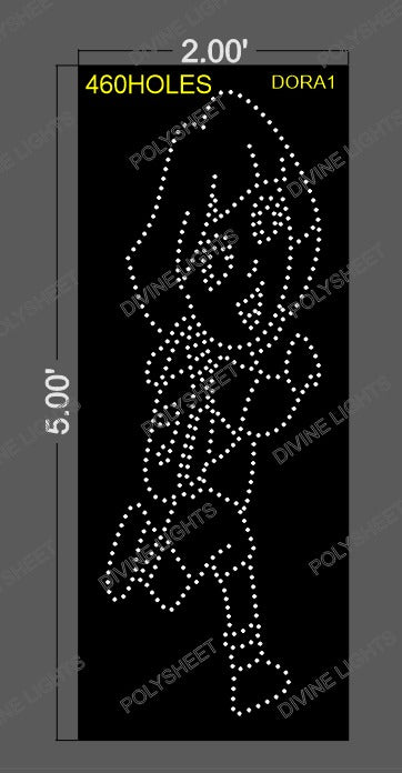 DORA1 DORA-CARTOON 5X2 FEET 460 HOLES