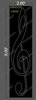 CSD20 CUSTOM DESIGN 8X2 FEET 429 HOLES