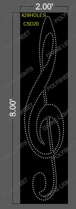 CSD20 CUSTOM DESIGN 8X2 FEET 429 HOLES