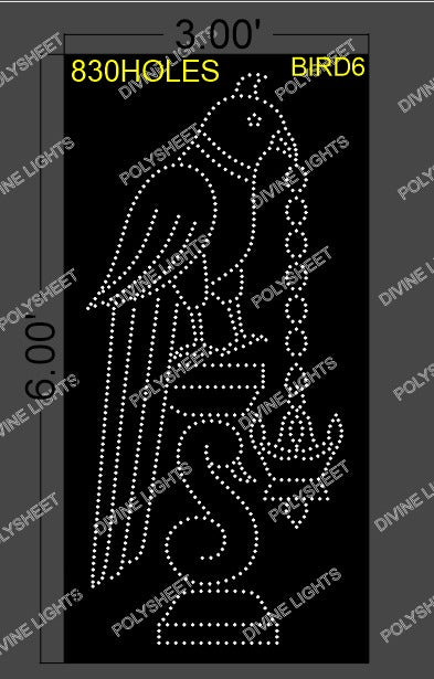 BIRD6 BIRD PARROT 6X3 FEET 830 HOLES