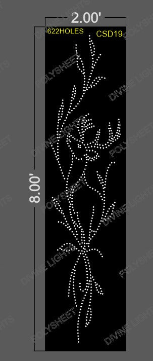 CSD19 CUSTOM DESIGN 8X2 FEET 622 HOLES