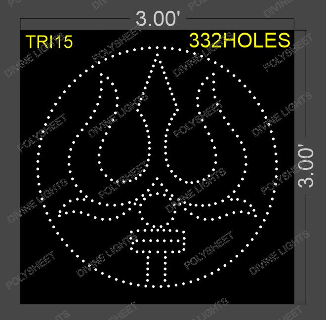 TRI15 TRISHUL 3X3 FEET 332 HOLES