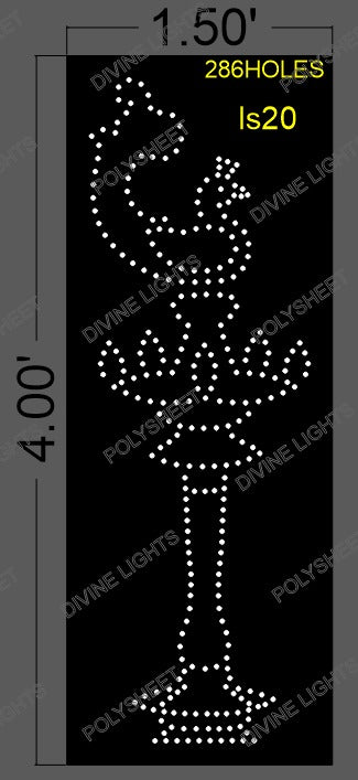 LS20 LAMP STAND 1.5X4 FEET 286 HOLES