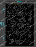 GN22 GANESHI 12X8 FEET 3641 HOLES (3 PARTS)