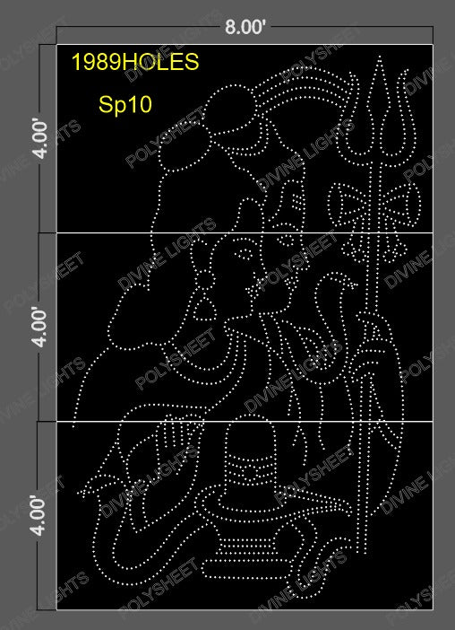 SP10 SHIV PARVTI 12X8 FEET 1989 HOLES (3 PARTS)