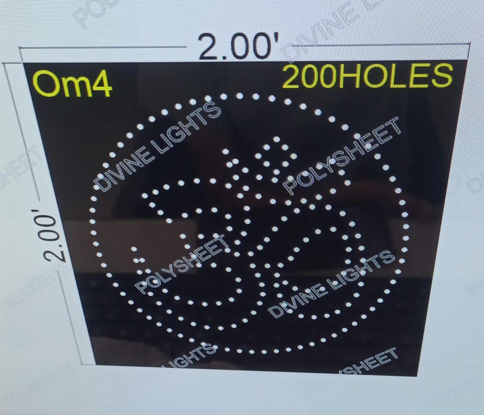 OM4 OM 2X2 FEET 200 HOLES