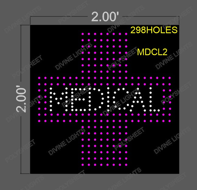 MDCL2 MEDICAL 2X2 FEET 298 HOLES