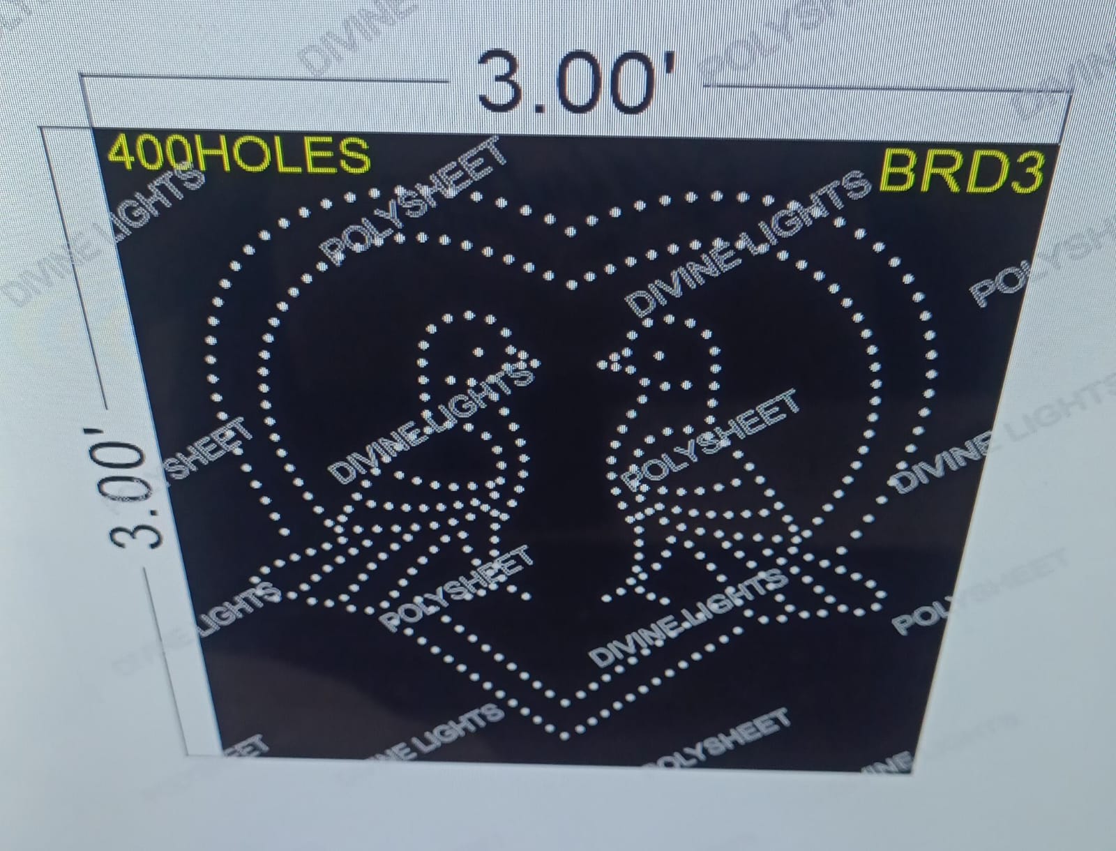 BRD3 BIRD 3X3 FEET 400 HOLES