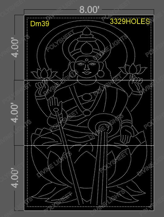 DM39 DEVI MATA 12X8 FEET 3329 HOLES (3PARTS)