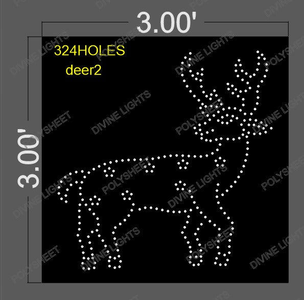 DEER2 DEER 3X3 FEET 324 HOLES