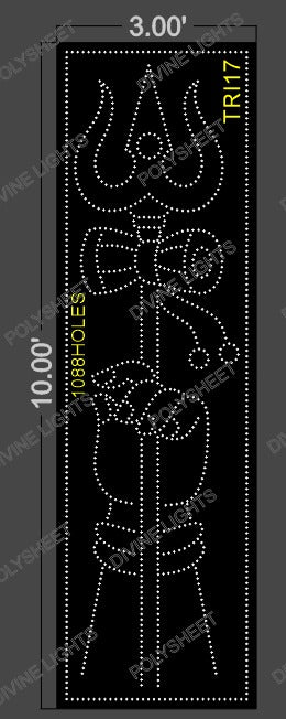TRI17 TRISHUL 10X3 FEET 1088 HOLES