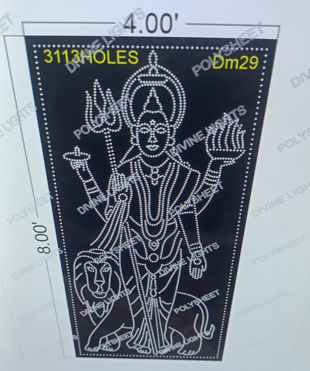 DM29 DEVI MATA 8X4 FEET 3113 HOLES