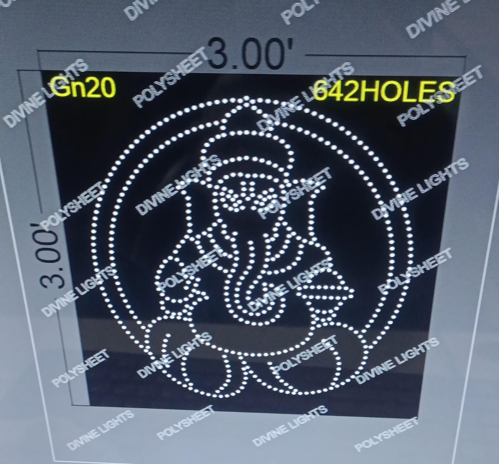 GN20 GANESHJI 3X3  FEET 642 HOLES